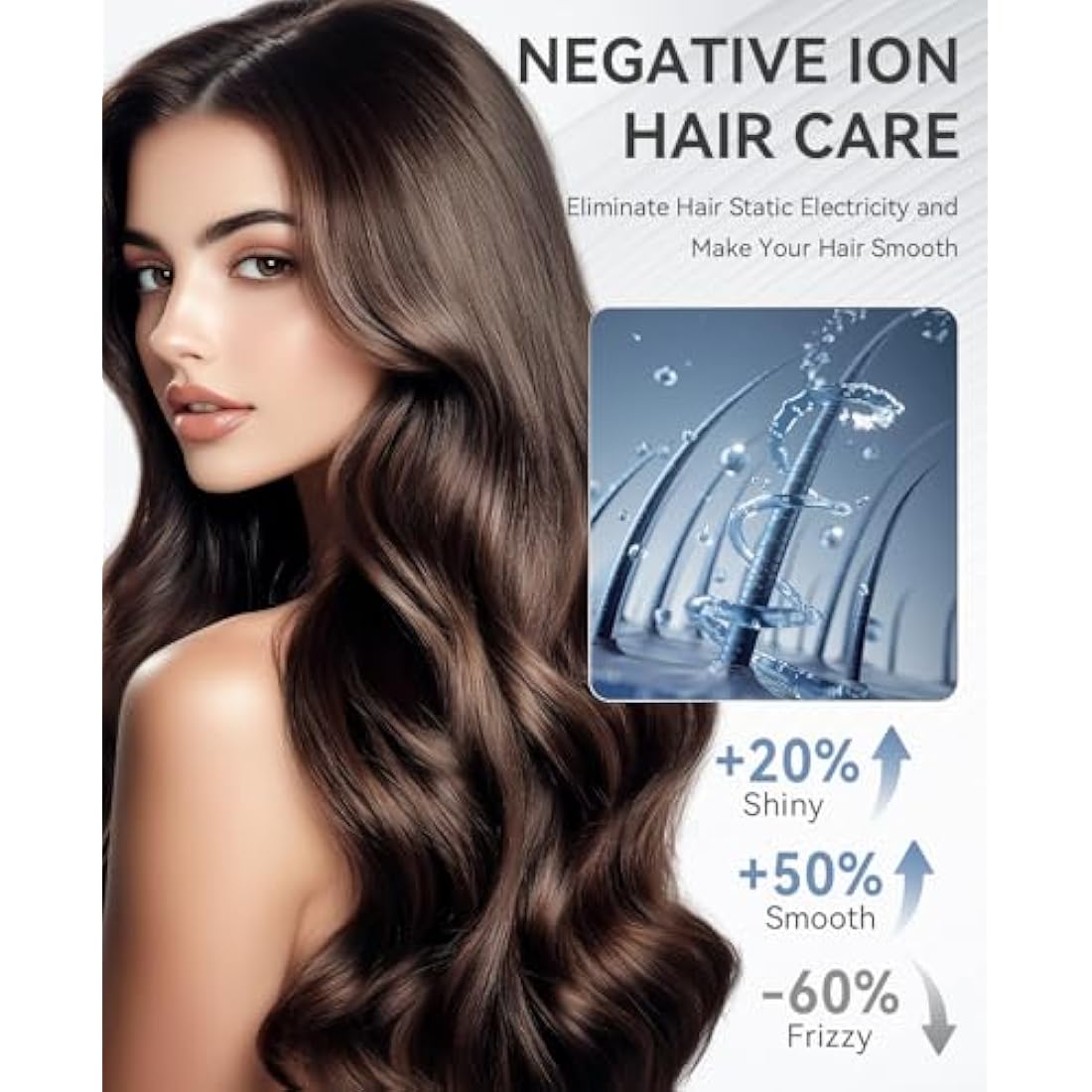 CONFU 1800W Ionic Hair Dryer | Ceramic Tourmaline Blow Dryer with Diffuser