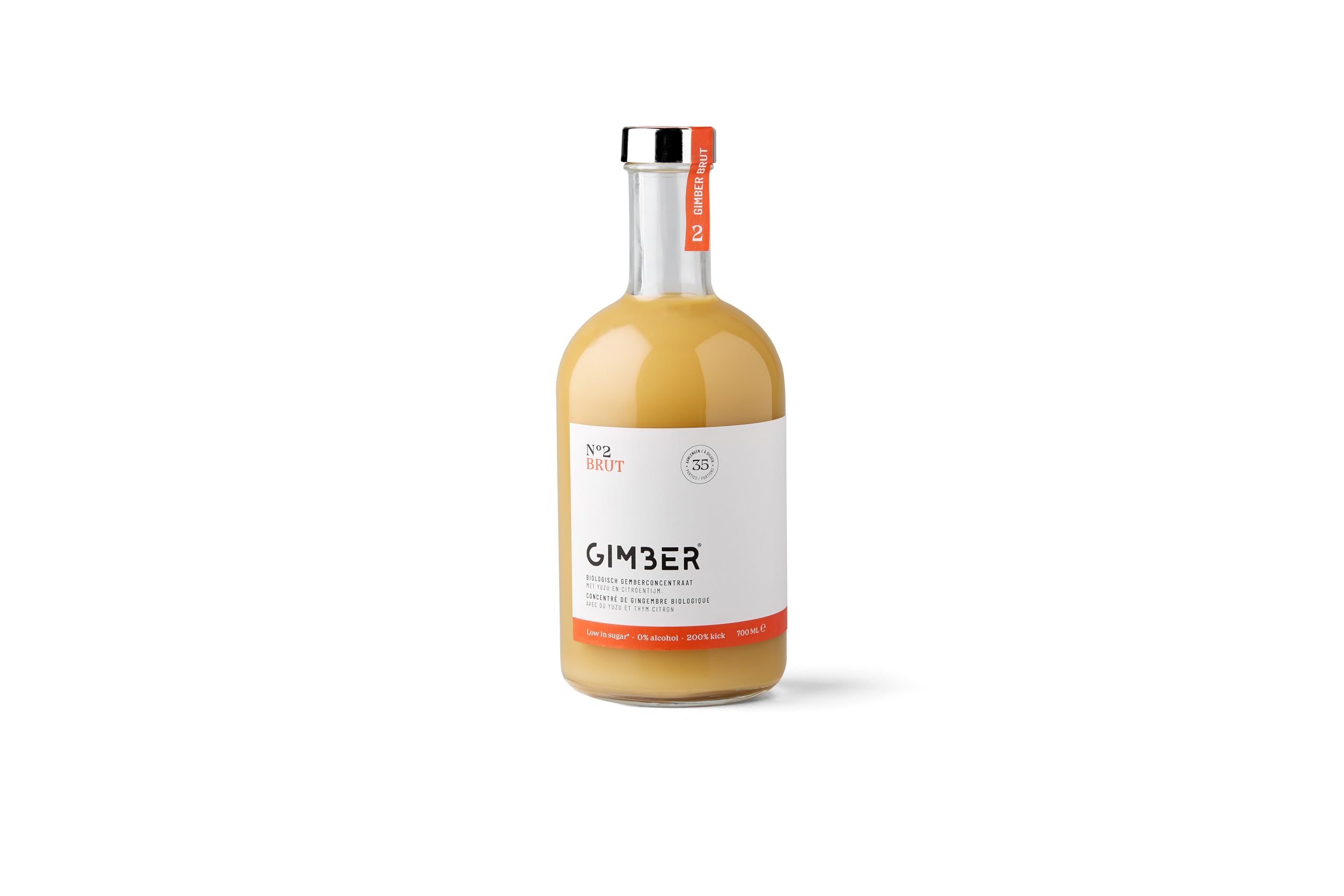 Gimber No.2 Brut Organic Ginger Concentrate - Low Sugar Yuzu & Lemon 700ml