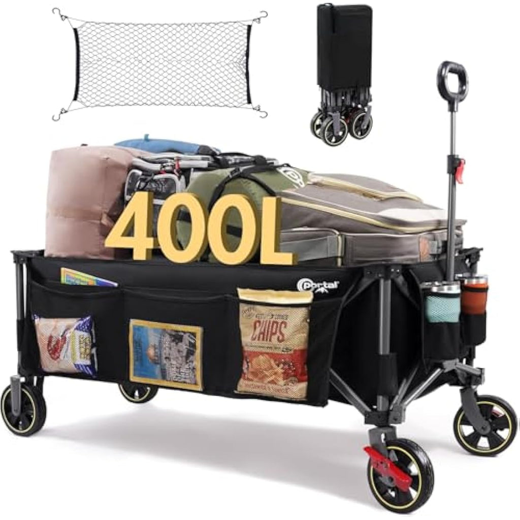 Portal 400L Extended Camping Trolley | Heavy Duty Folding Beach Wagon