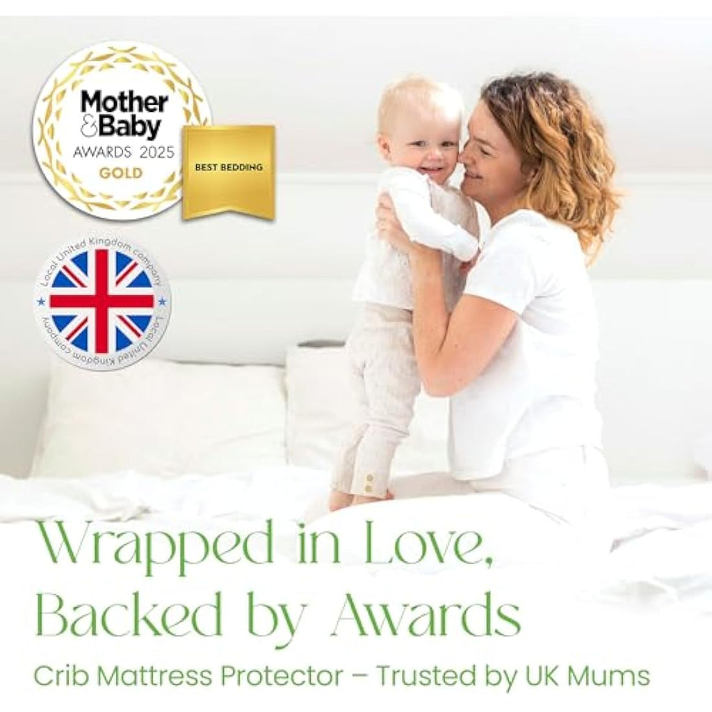 Jolof Store Waterproof Bamboo Crib Mattress Protector – 50x90cm