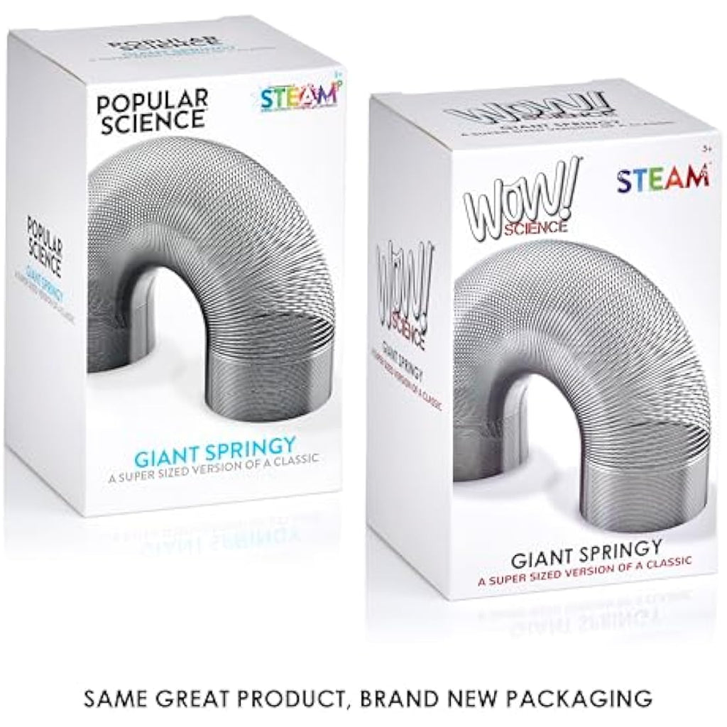 WOW! STUFF Super-Size Metal Spring Toy – Giant Sensory STEM Slinky