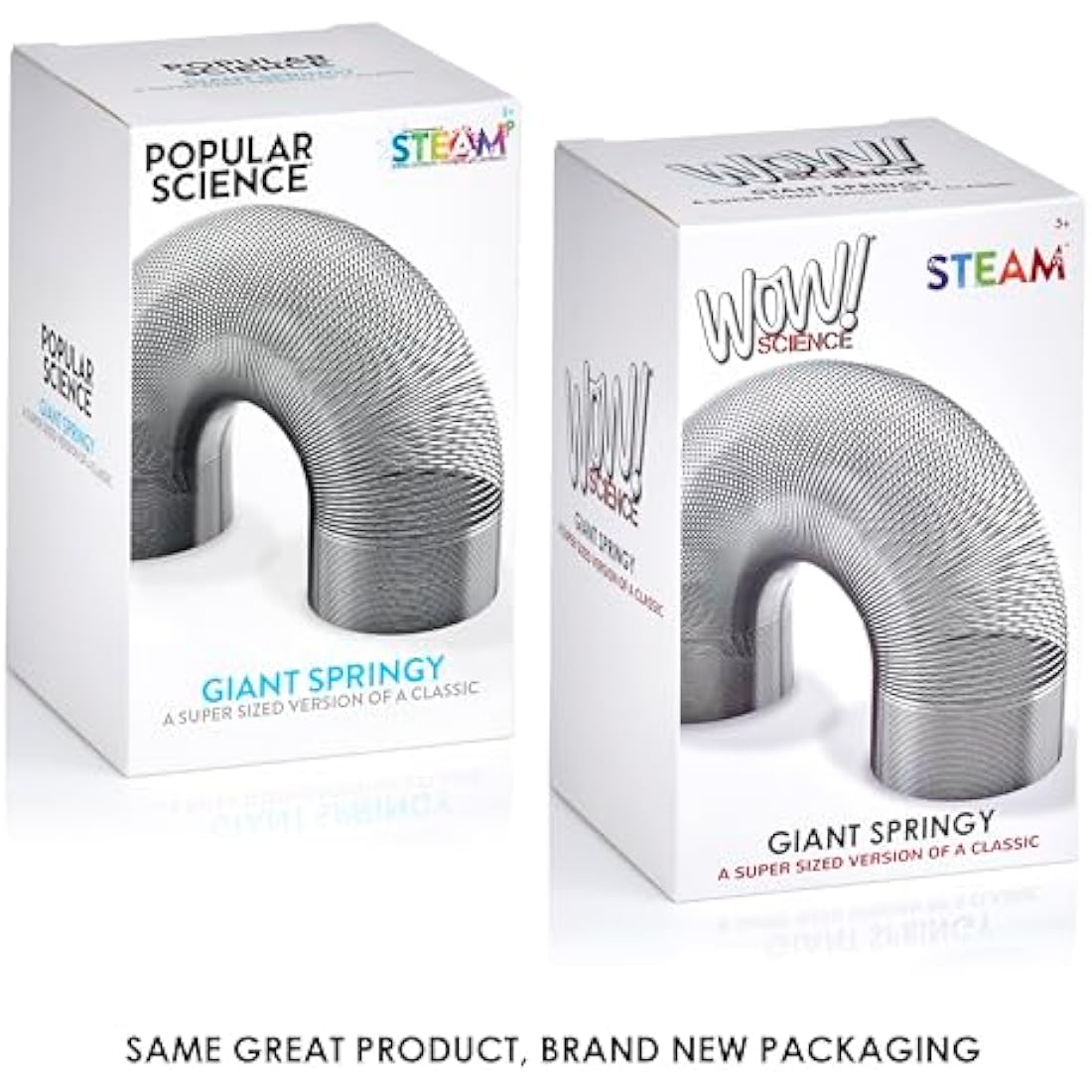 WOW! STUFF Super-Size Metal Spring Toy – Giant Sensory STEM Slinky