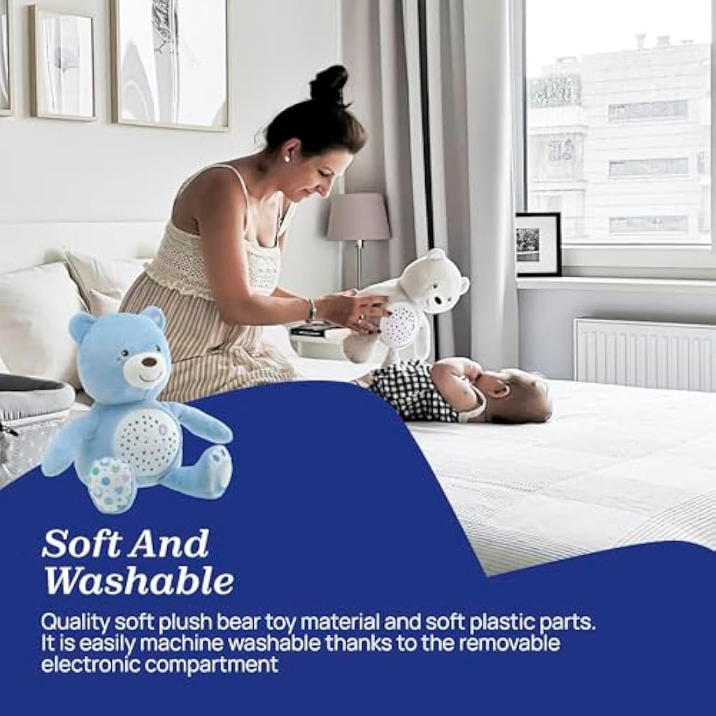 Chicco First Dreams Baby Bear - Musical Night Light Projector, Blue