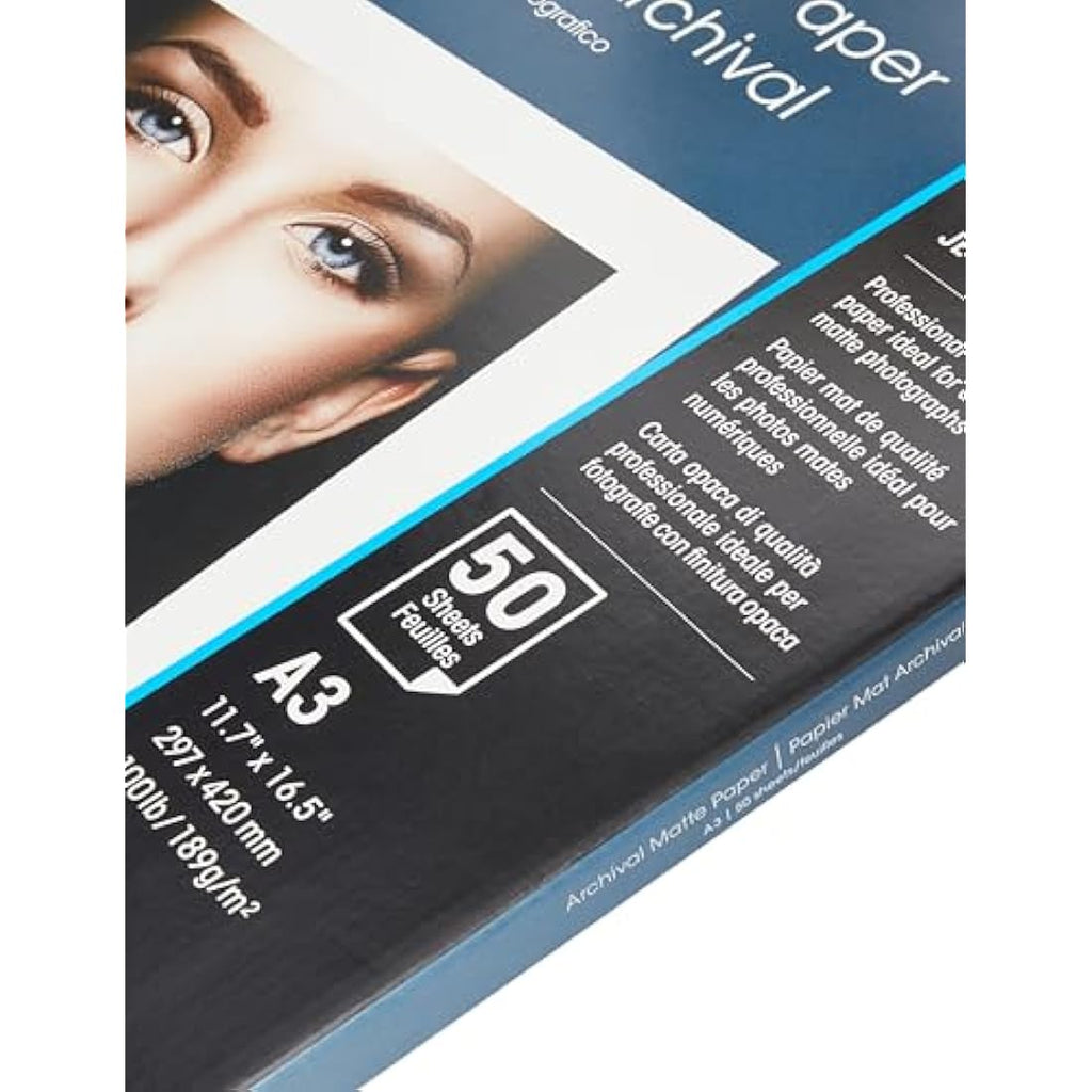 Epson Archival Matte Paper – A3 (297x420mm) 189g/m2 – 50 Sheets