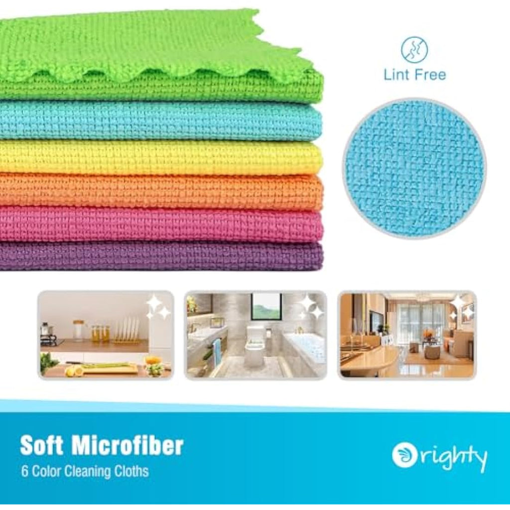 Orighty Microfibre Cleaning Cloths - 150 Pack Lint-Free Rags, 12x12"