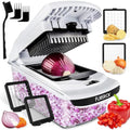 Fullstar Vegetable Chopper – 2-in-1 Manual Food Dicer with Catch Tray