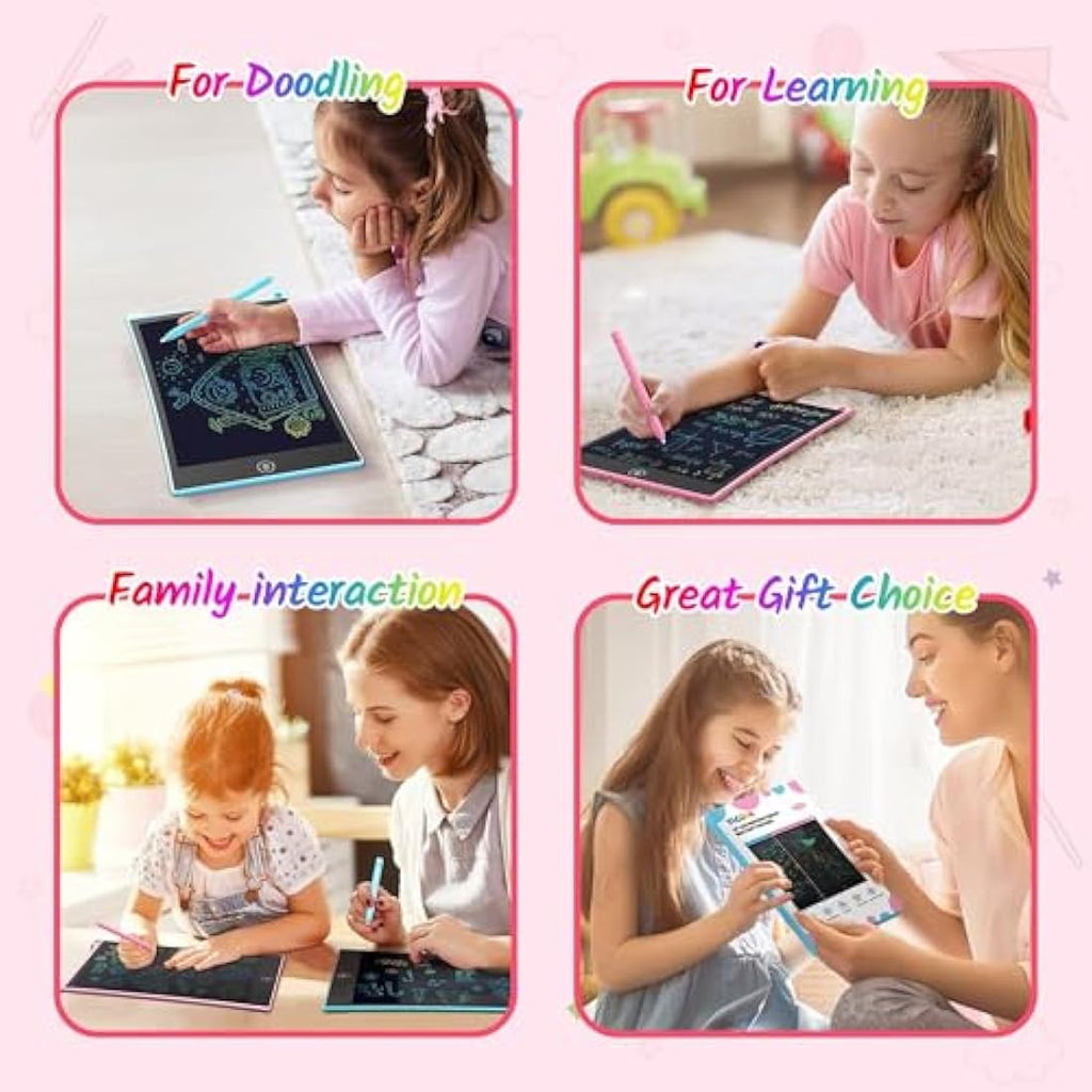 TECJOE 10 Inch LCD Writing Tablet 2 Pack | Colorful Doodle Board for Kids