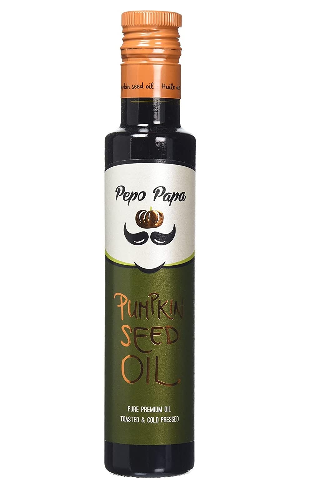 Pepo Papa Pumpkin Seed Oil – Toasted & Cold Pressed Vegan Oil - 250ml