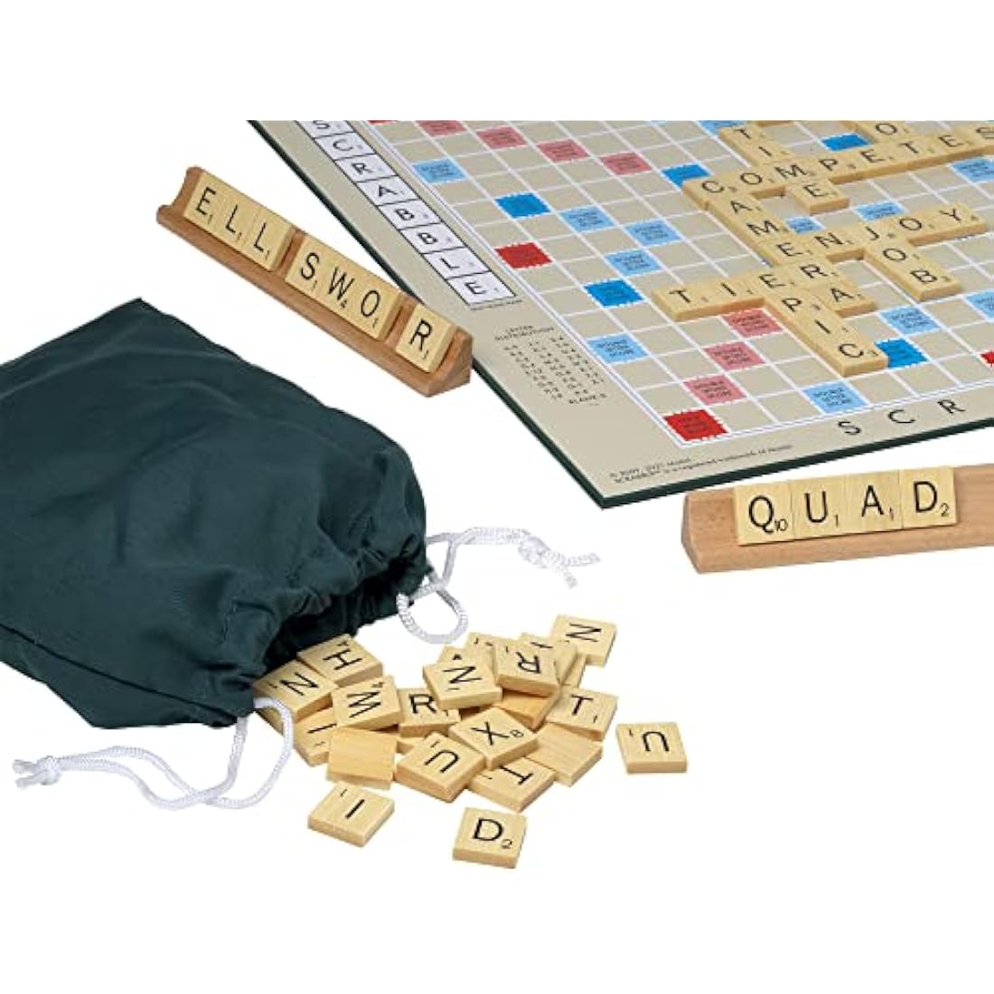 Scrabble Classic Board Game – 1950s Vintage Edition with Wooden Tiles