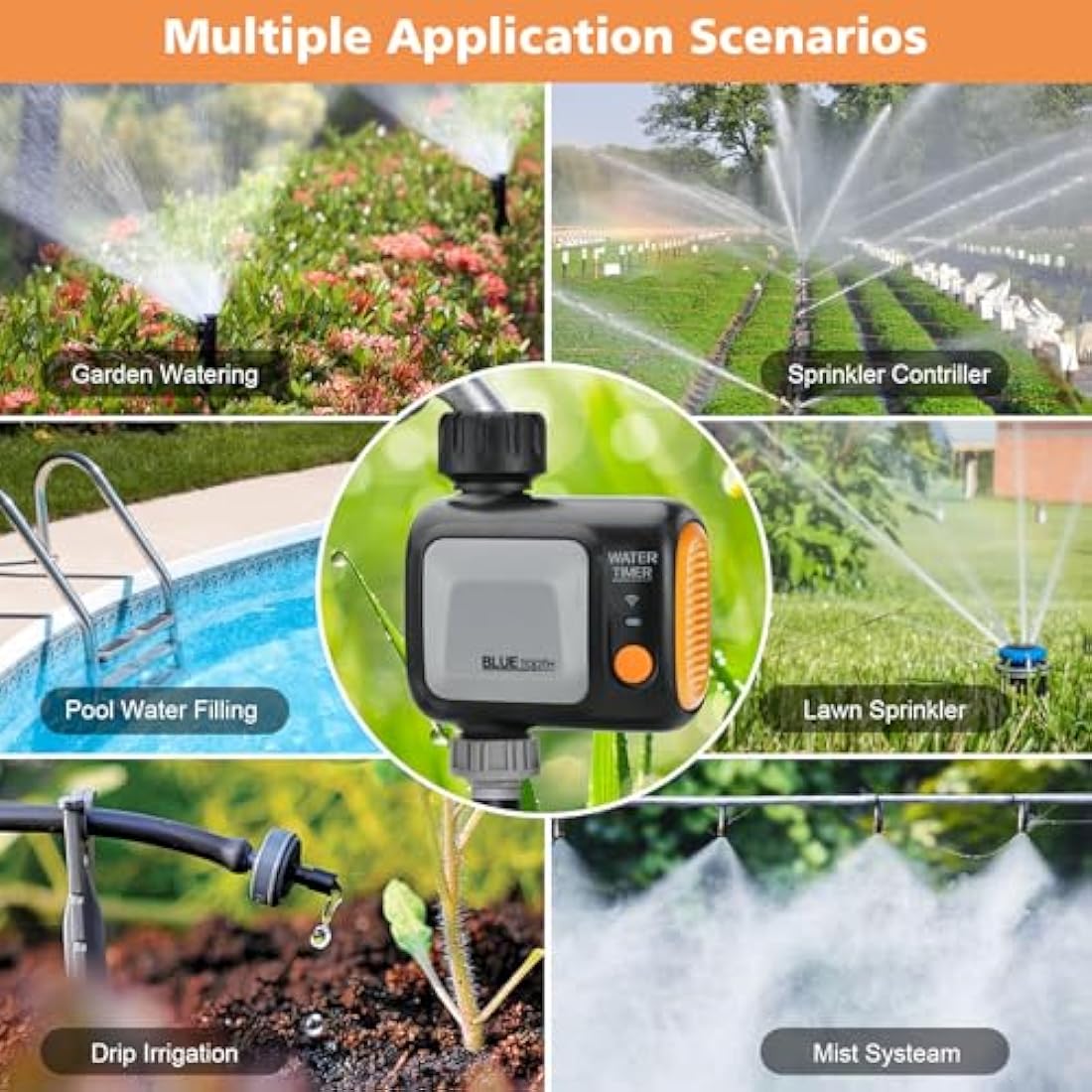 Johgee WiFi Water Timer | Smart Garden Sprinkler Hose Timer with Hub