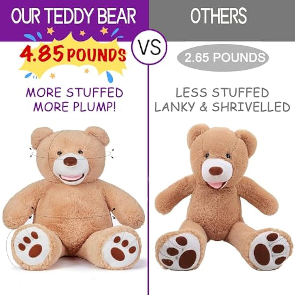 IKASA Giant Teddy Bear Plush Toy – 100cm Soft Stuffed Animal (Brown)