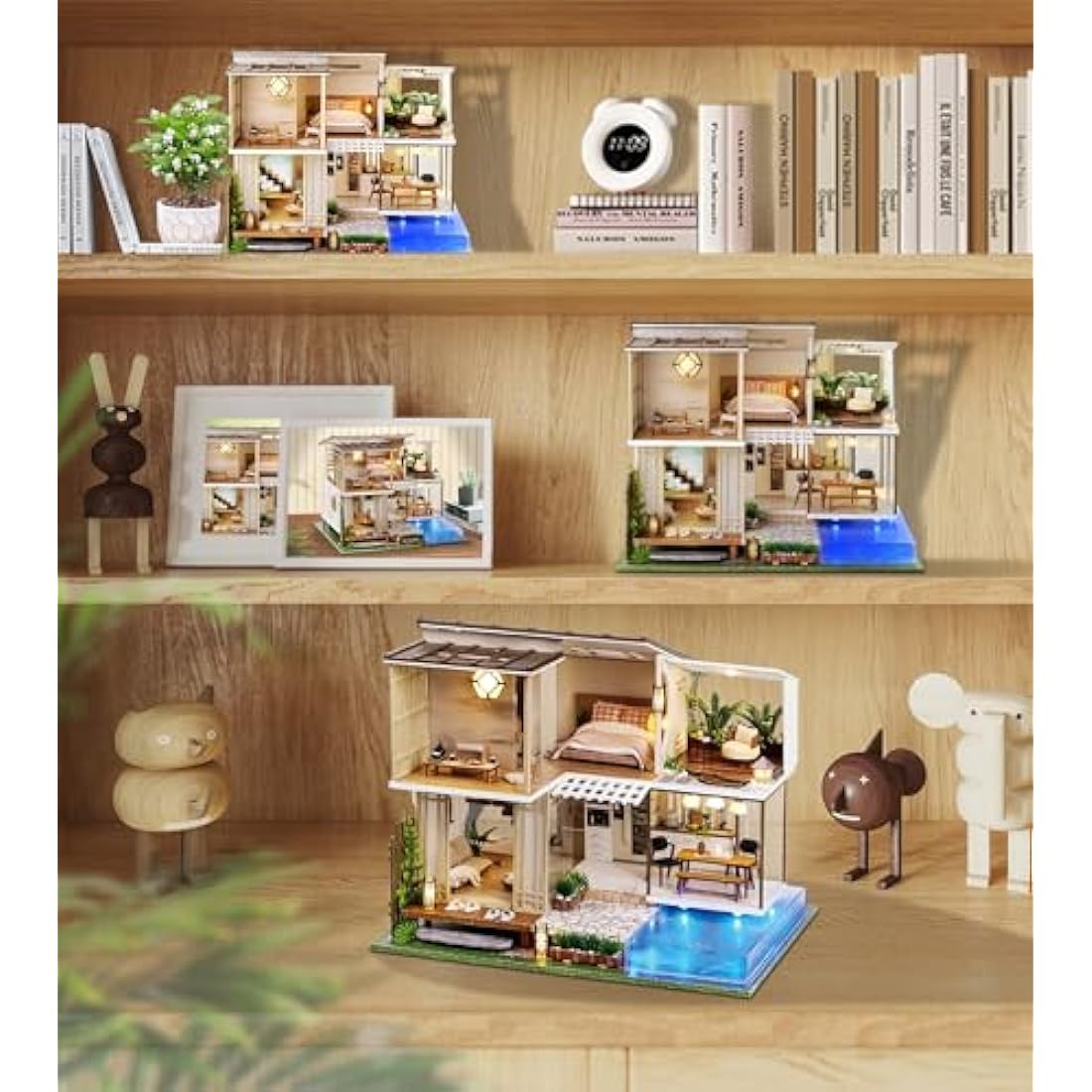 Spilay DIY Miniature Dollhouse Kit | 1:24 Wooden House with Music Box