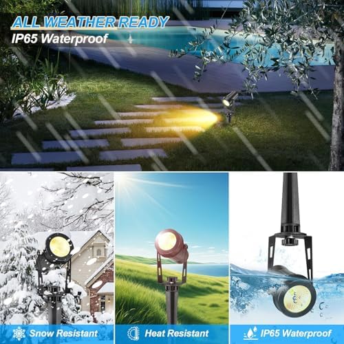 IRISECO 4-in-1 LED Garden Spotlights | 12V Low Voltage IP65 Waterproof
