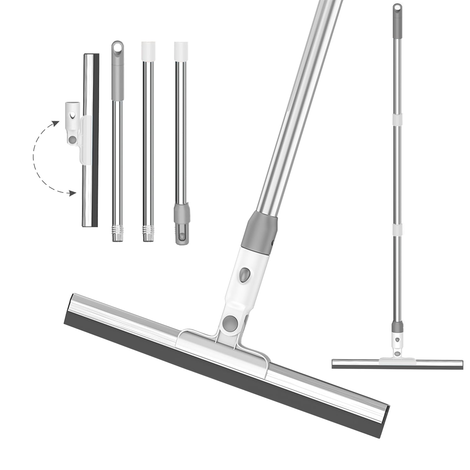 Jolof Store Floor Squeegee – 140cm Long Handle 180° Rotating Window Wiper