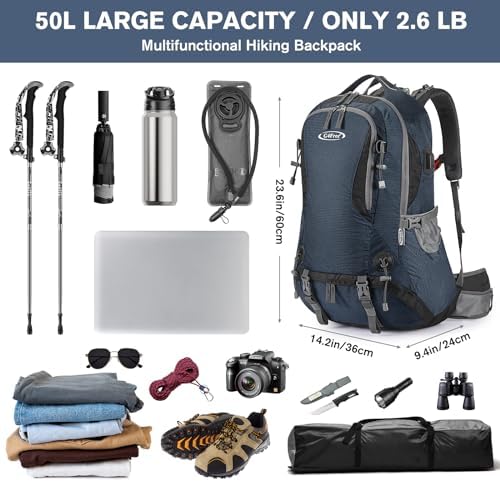 G4Free 50L Hiking Backpack | Waterproof Mountaineering Travel Rucksack