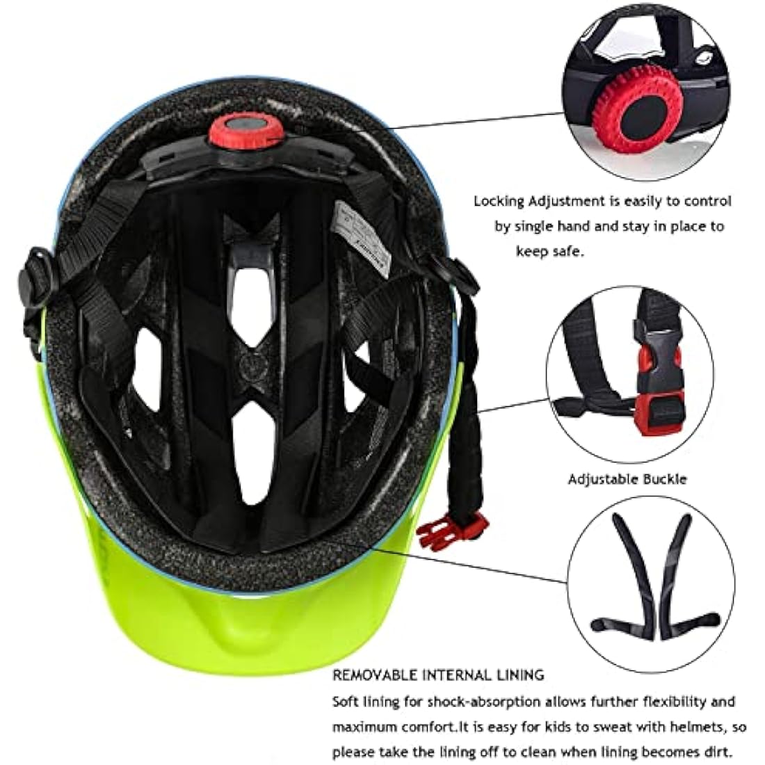 Exclusky Kids Bike Helmet | Adjustable Safety Gear for Ages 5-13