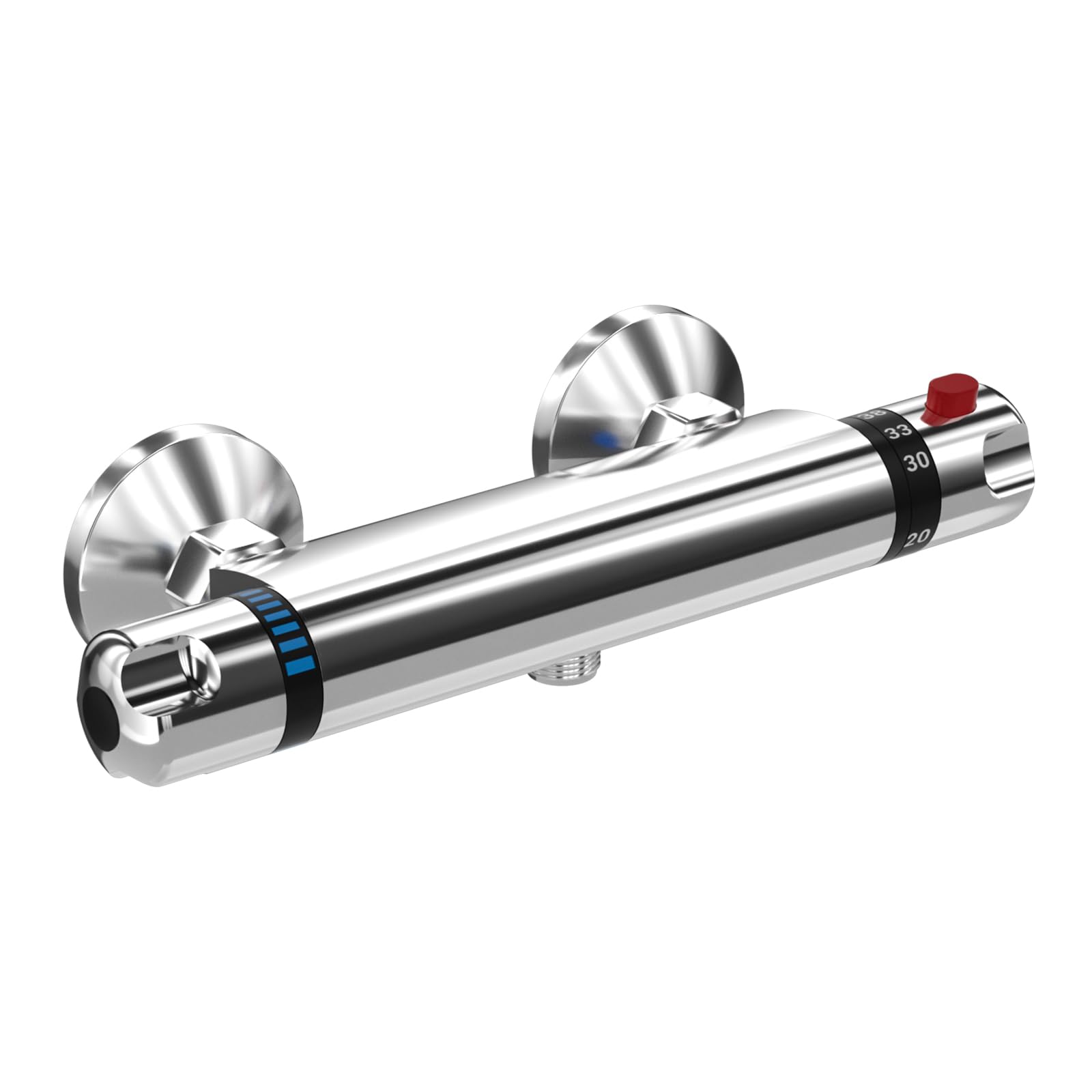 Thermostatic Bath Shower Mixer Tap | Chrome Brass Wall Mount