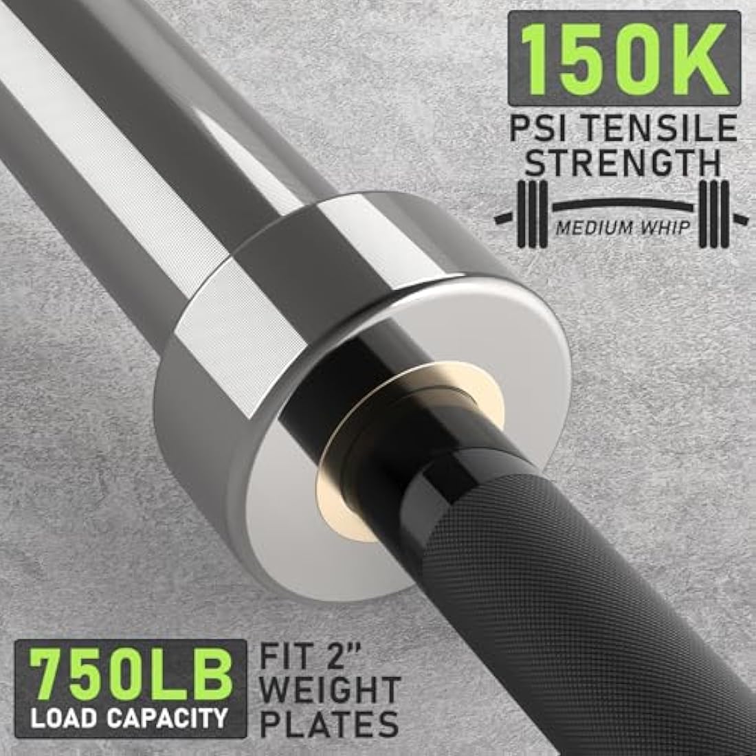 PhysKcal Olympic Barbell - 15kg/20kg Steel Bar for Weightlifting