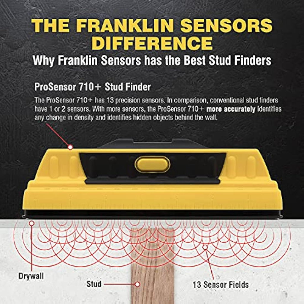 Franklin Sensors ProSensor 710+ Stud Finder | 13-Sensor Wall Scanner