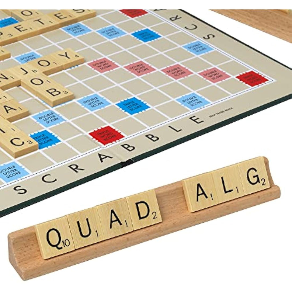 Scrabble Classic Board Game – 1950s Vintage Edition with Wooden Tiles