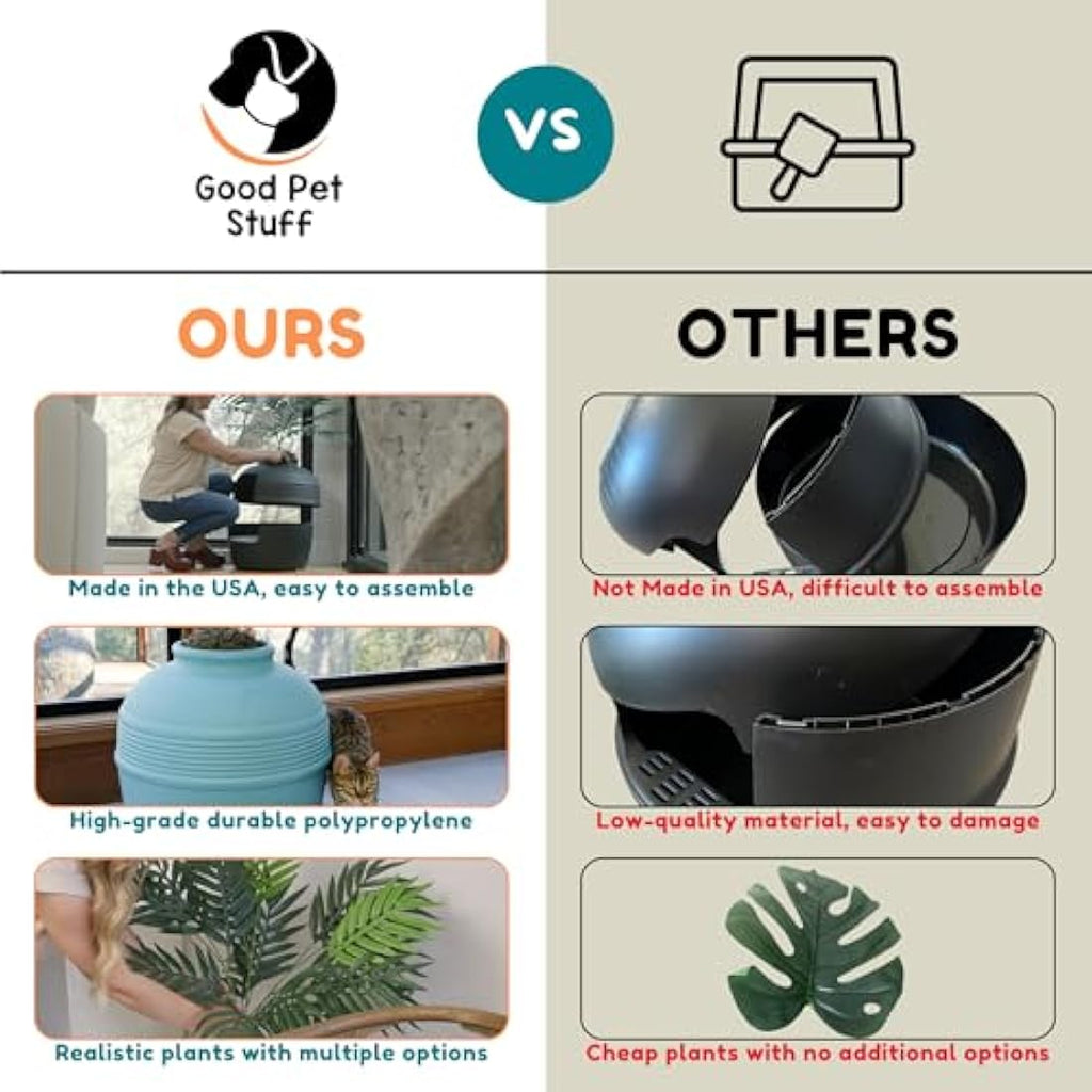Jolof Store Hidden Litter Box Planter – Large Mocha Brown Cat Pot