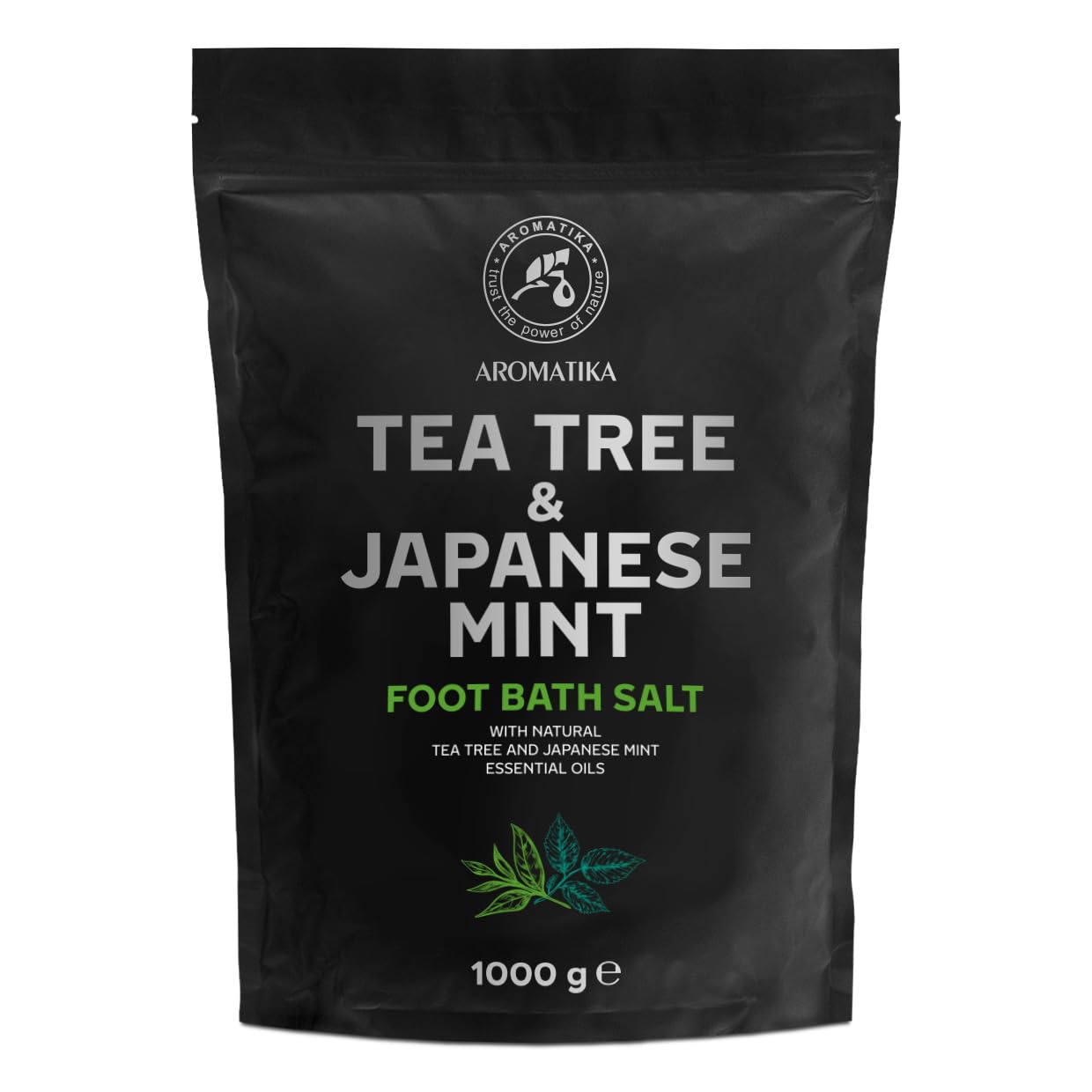 Tea Tree & Japanese Mint Foot Bath Salt – 1kg Sea Salt Soak