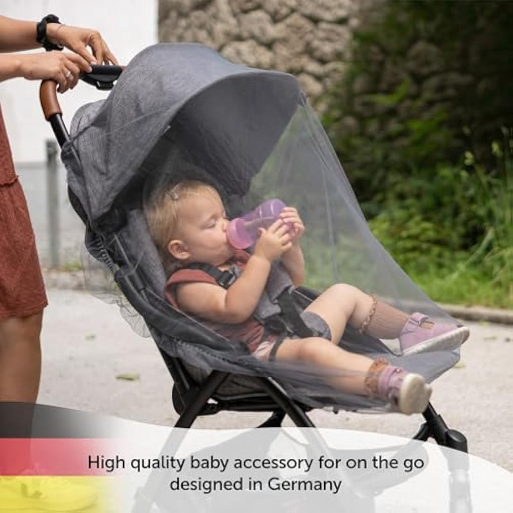 Zamboo Universal Mosquito Net for Prams and Strollers - Fine Mesh, Grey