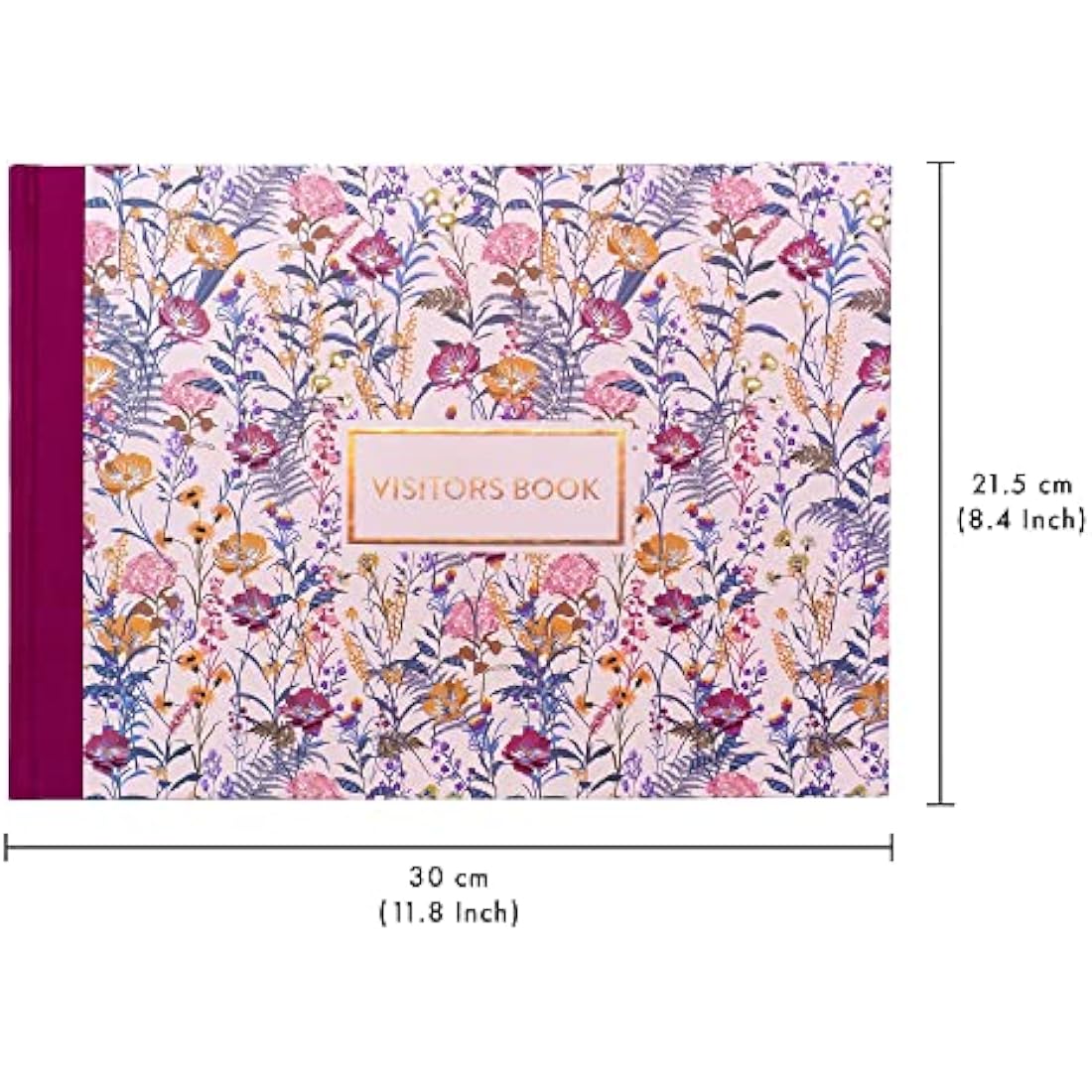 Pukka Pad Bloom A4 Visitors Book – 768 Entry Spaces – 120GSM Cream Paper