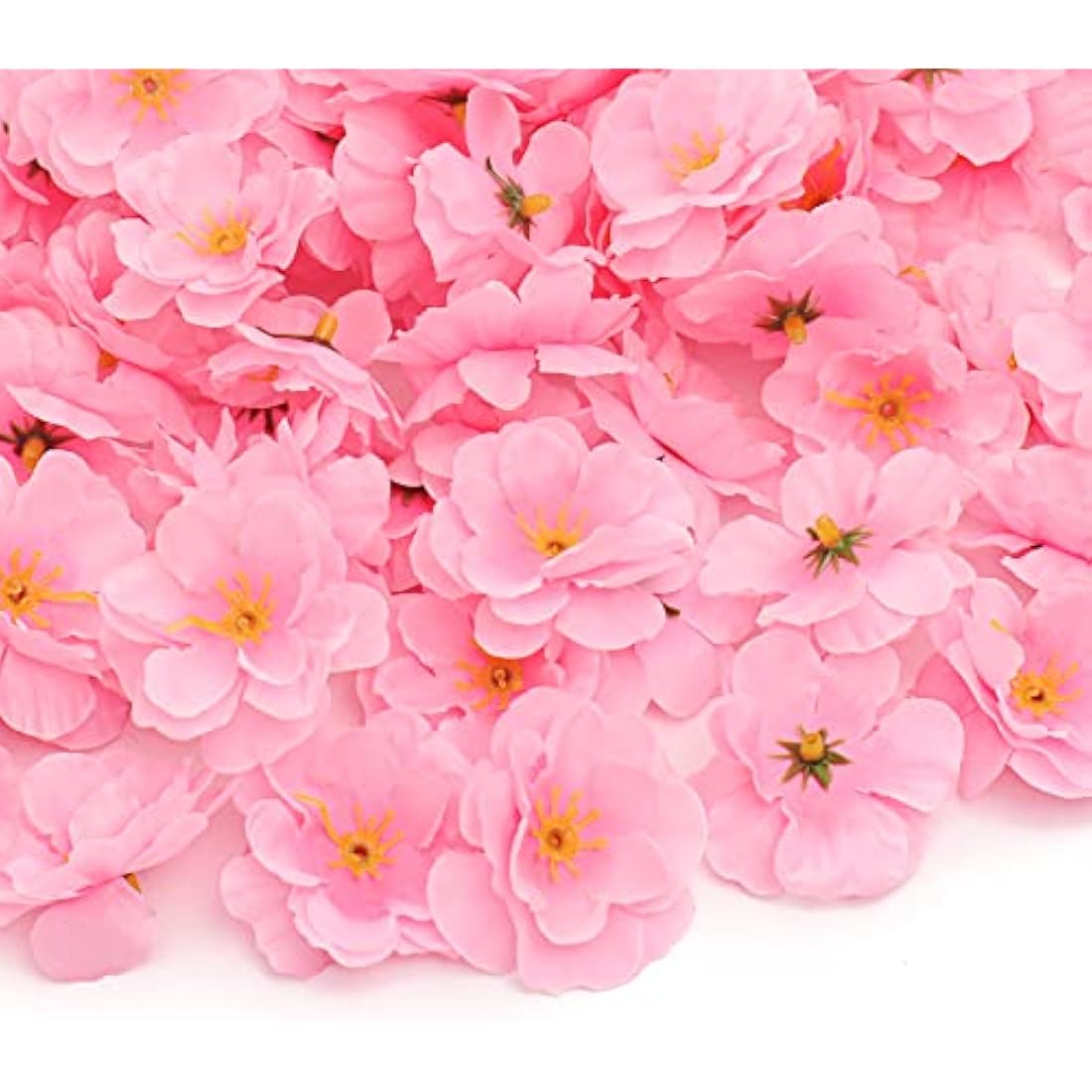 Jolof Store 100PCS Silk Cherry Blossom Flower Heads for DIY Crafts - Pink