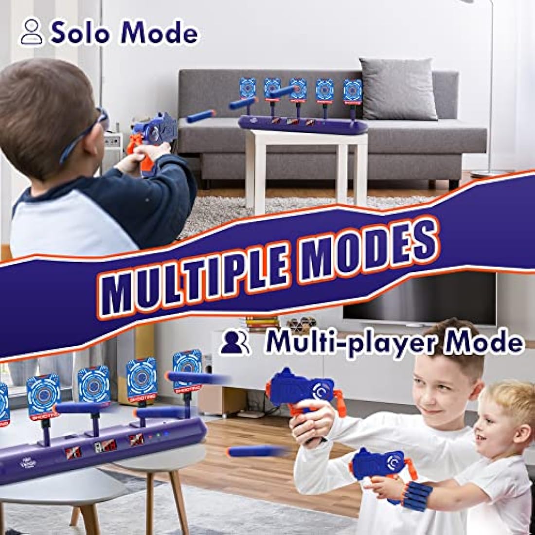 Lehoo Castle Electronic Digital Nerf Target Set with Gun and Bullets