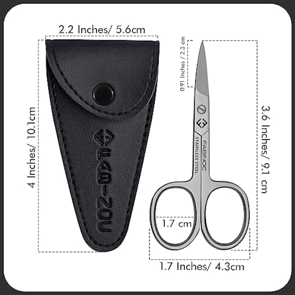 FABINOC Curved Nail Scissors - German Stainless Steel Grooming Tool