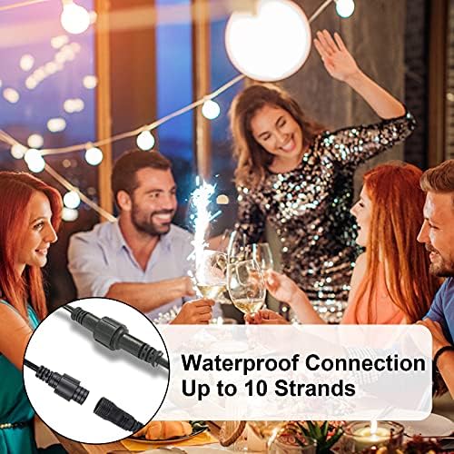 GLUROO 100FT G40 LED Outdoor String Lights – Waterproof Shatterproof Bulbs
