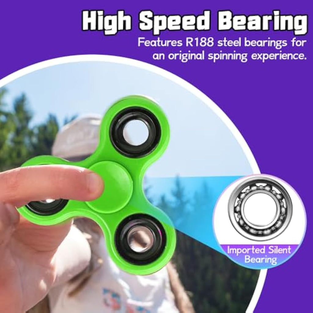 10 Pack Fidget Spinner Set – Alloy Sensory Stress Toys