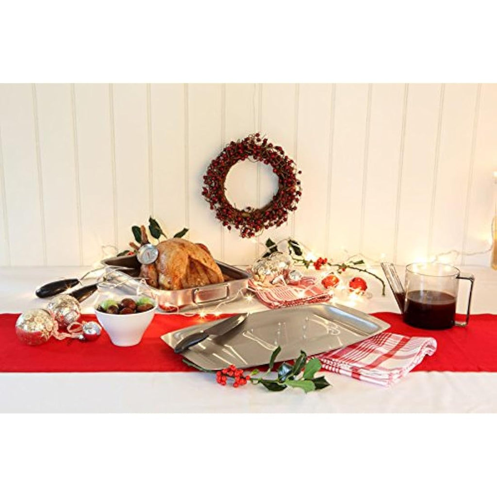 Dexam Chichester Stainless Steel Meat Carving Dish with Spikes – 45x27cm