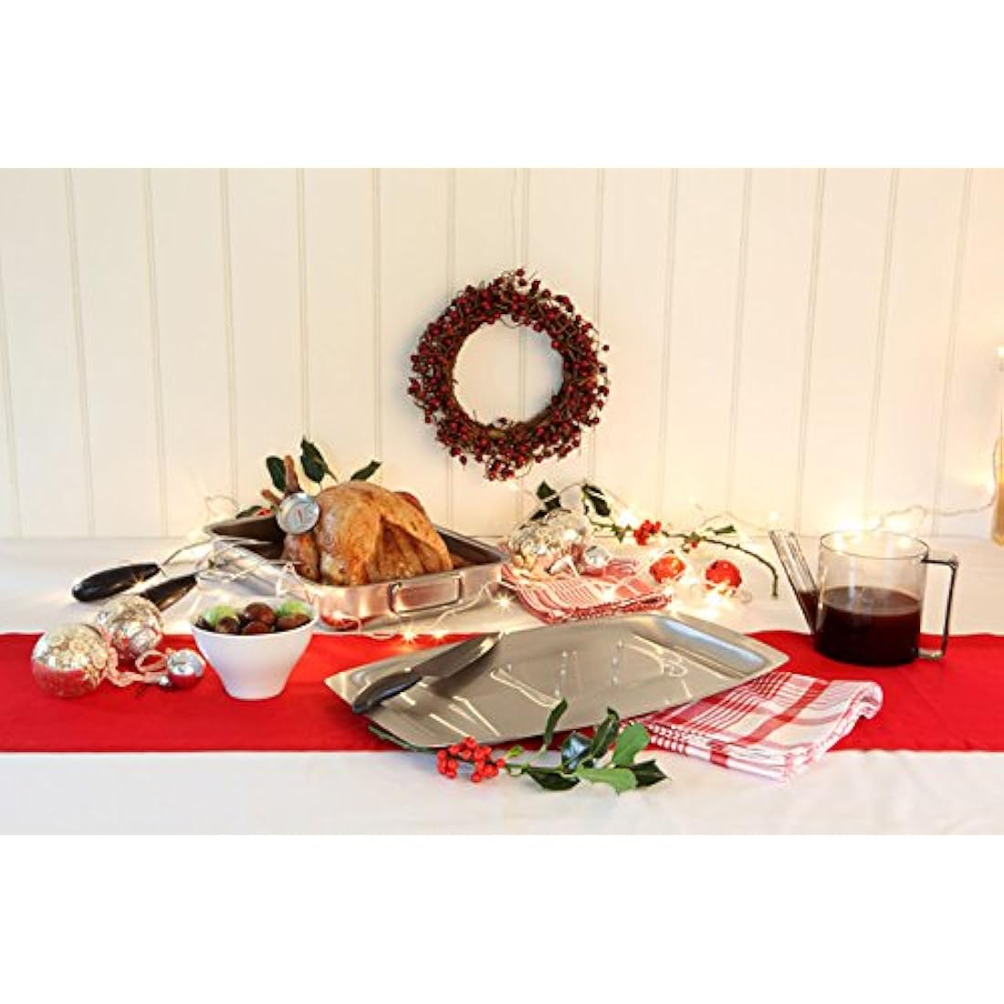 Dexam Chichester Stainless Steel Meat Carving Dish with Spikes – 45x27cm