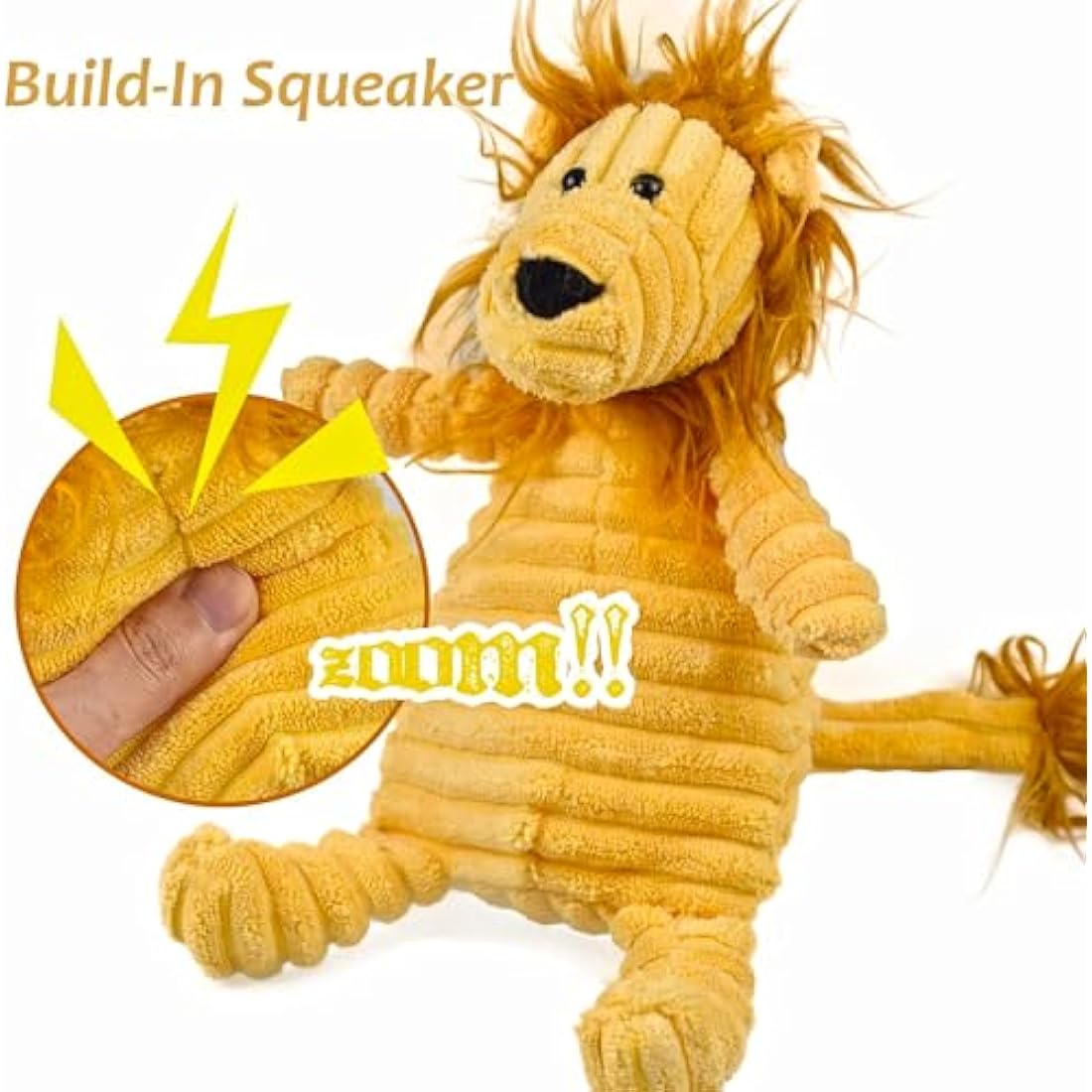 5-Pack Squeaky Plush Dog Toys for Aggressive Chewers