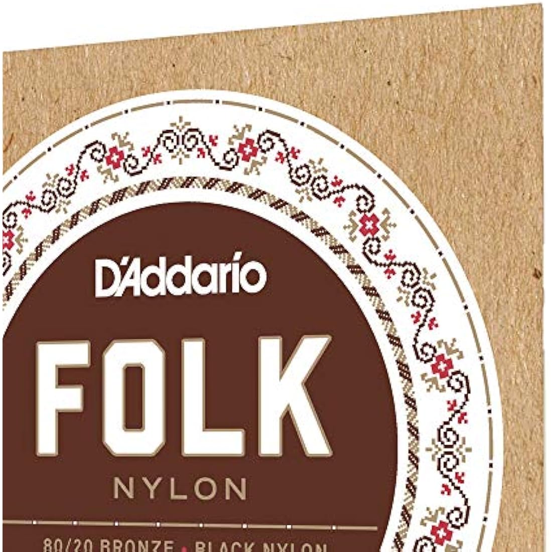 D'Addario Folk Nylon Classical Guitar Strings - Ball End EJ34 Black