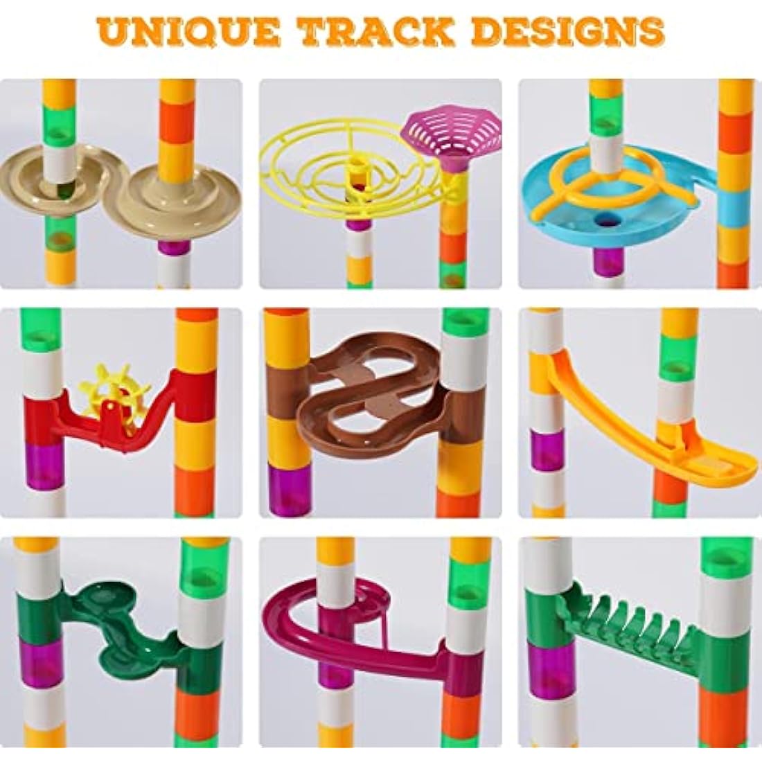 Jolof Store Marble Run 166PCS STEM Building Toy Set for Kids Ages 3-12