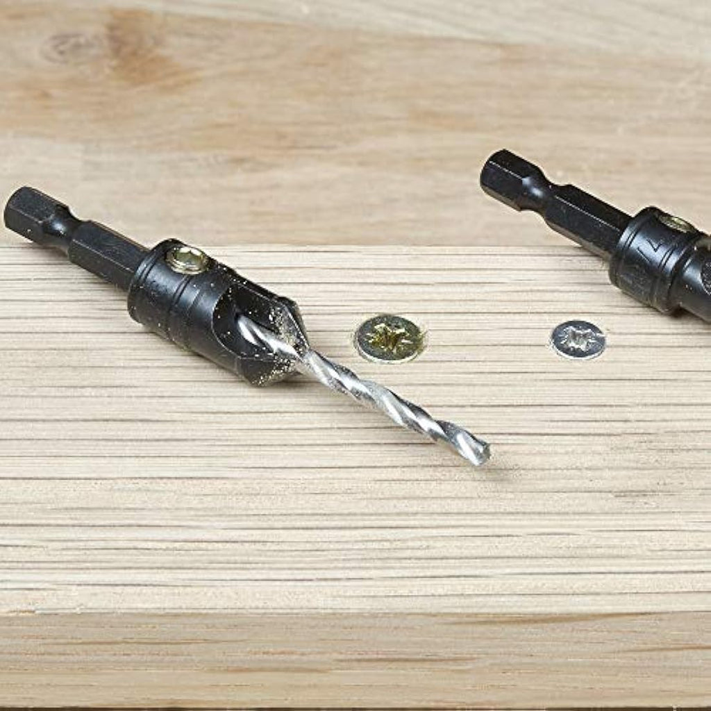 Trend 5-Piece Countersink & Drill Set for No4-No12 Screws | Quick Release