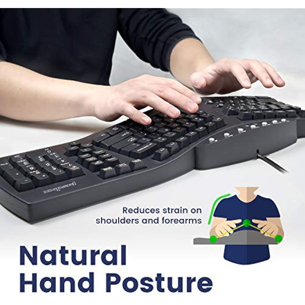 Perixx PERIBOARD-512 Ergonomic Split Keyboard | Wired UK QWERTY | Black