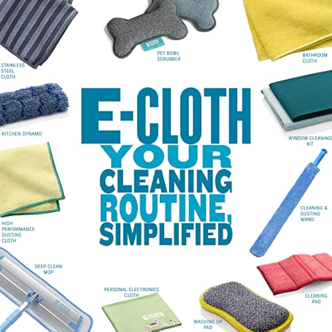 E-Cloth Kitchen Whizz | Non-Scratch Microfiber Scrub Sponge, Green, 10 Pack
