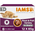 IAMS Adult Wet Cat Food Land & Sea in Gravy - 12 x 85g Multipack