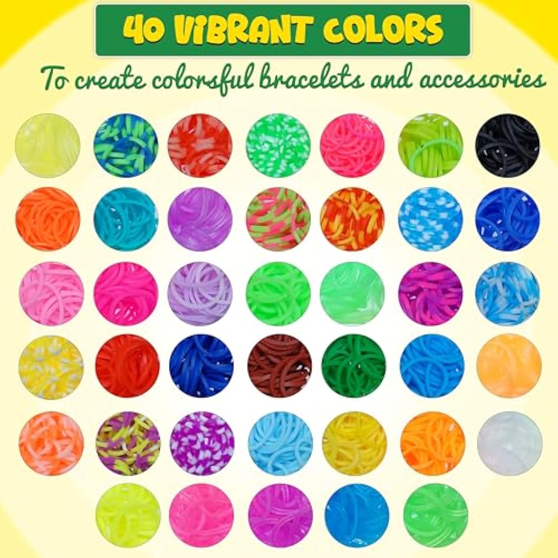 Loomartic Loom Bands Kit - 6000+ Elastic Rubber Bands Bracelet Making Set