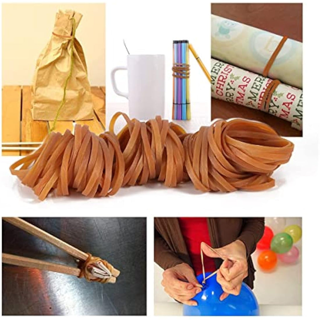 Jolof Store 280Pcs Natural Rubber Bands – Heavy Duty Elastic Bands