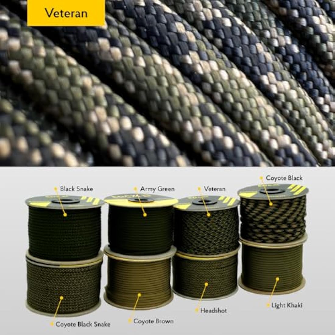 EDCX 550 Paracord – 4mm 7-Strand Nylon Rope for Camping & DIY, 15m