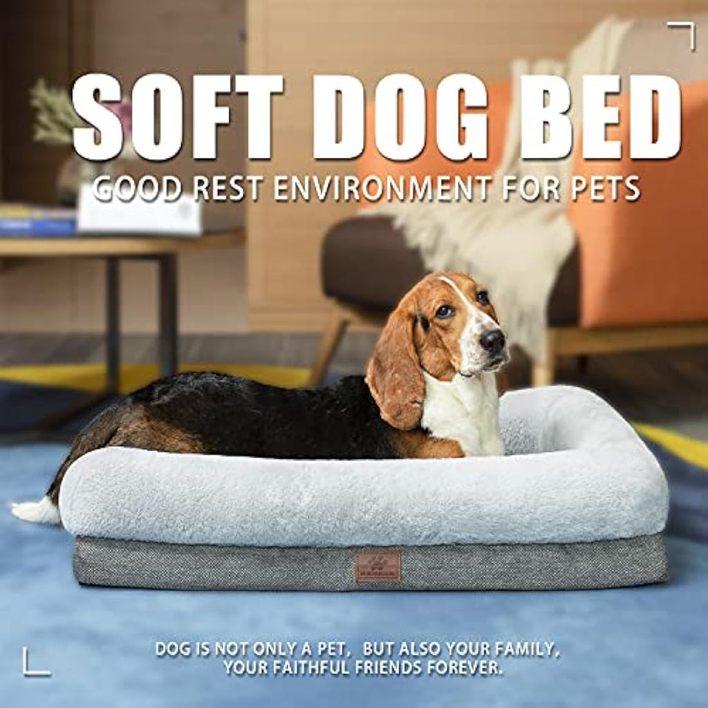 Rusefar Orthopedic Dog Bed – Waterproof Washable Large Pet Bed