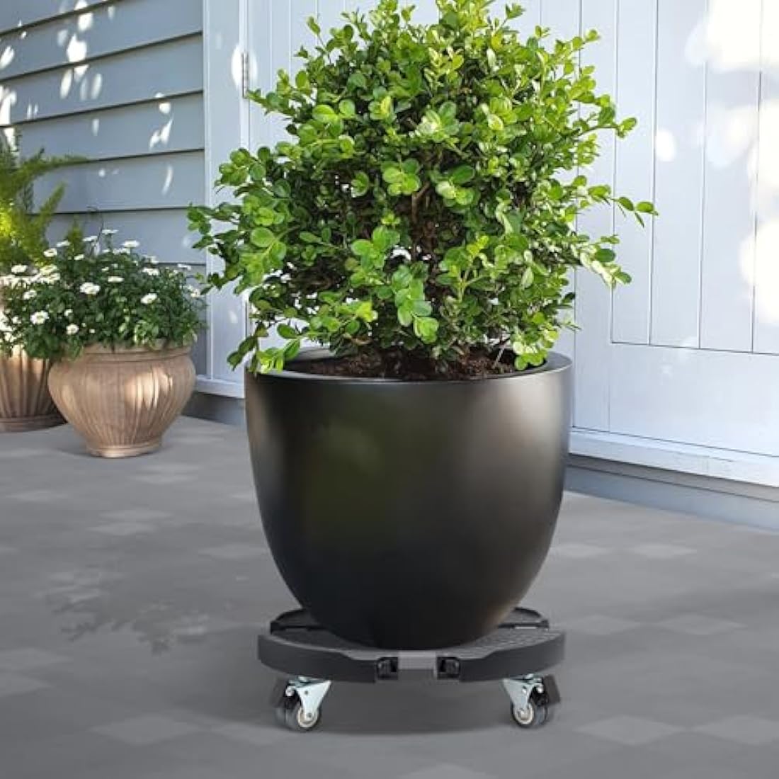 WEIBIDA Heavy Duty Plant Caddy | Adjustable 15-21 Inch Rolling Stand