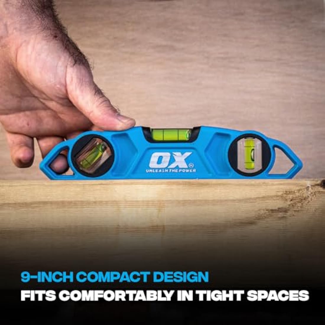 OX Tools Pro Torpedo Level 9" (230mm) - Heavy Duty Spirit Level