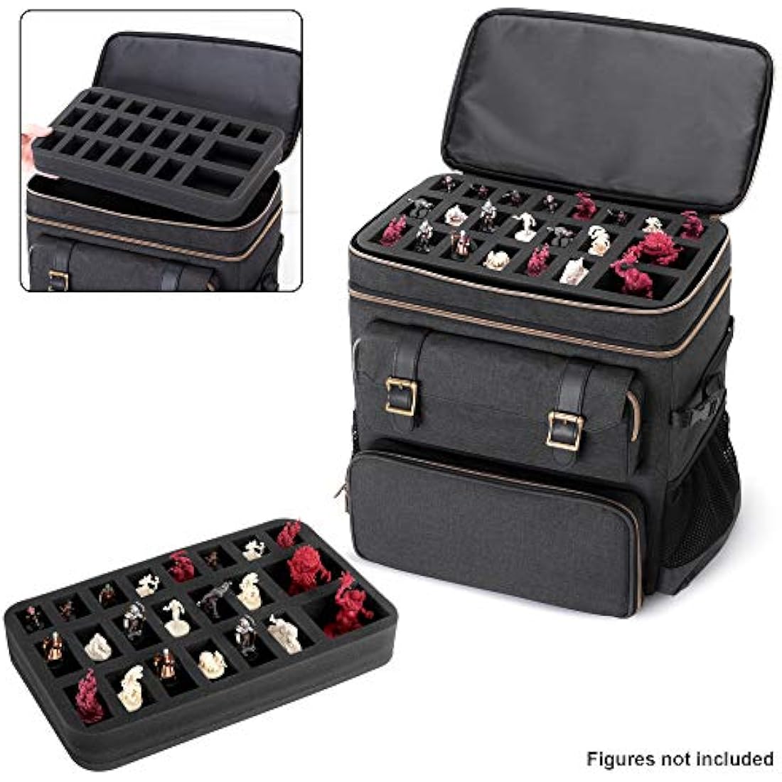 Trunab RPG Adventurer's Backpack | DnD Bag with Miniature Foam Layer