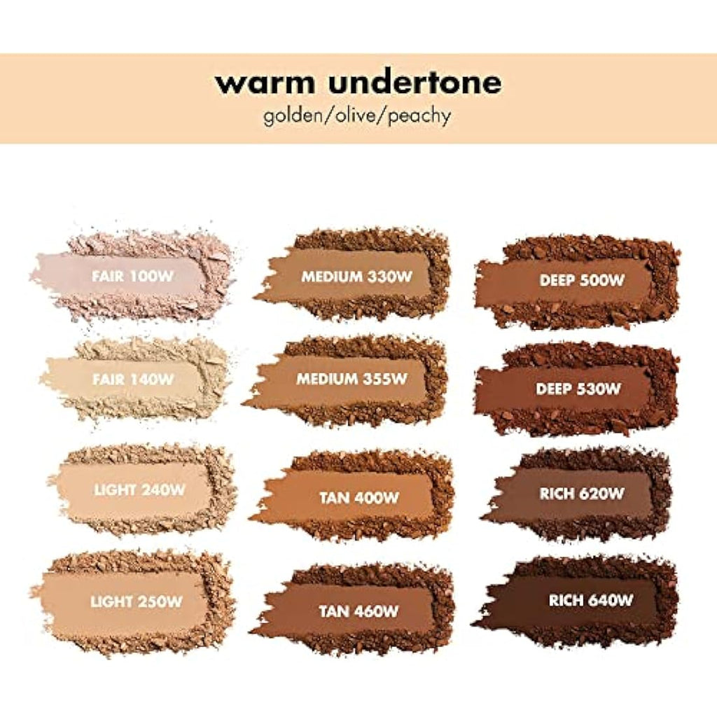 e.l.f. Camo Powder Foundation – Long-Lasting Matte Finish – Tan 460 W